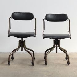 vintage remington rand sit wel desk chairs, priced each