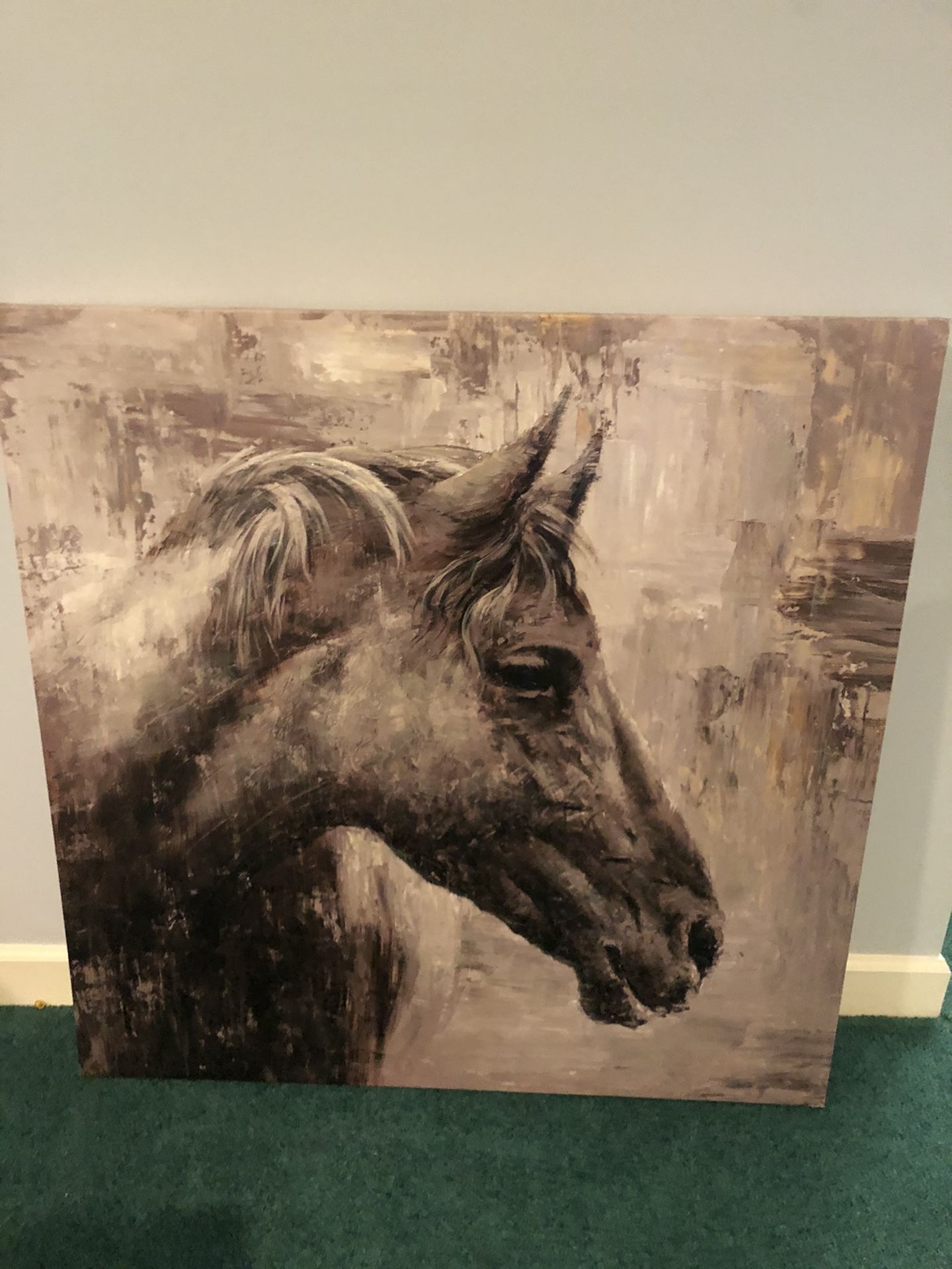 Huge horse canvas print about 3ft x 3ft