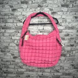 NWT Free People Movement Quilted Carryall Shoulder Bag ONE SIZE (Bubblegum/Pink)