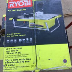New 7” Inch RYOBI Wet Tile Saw