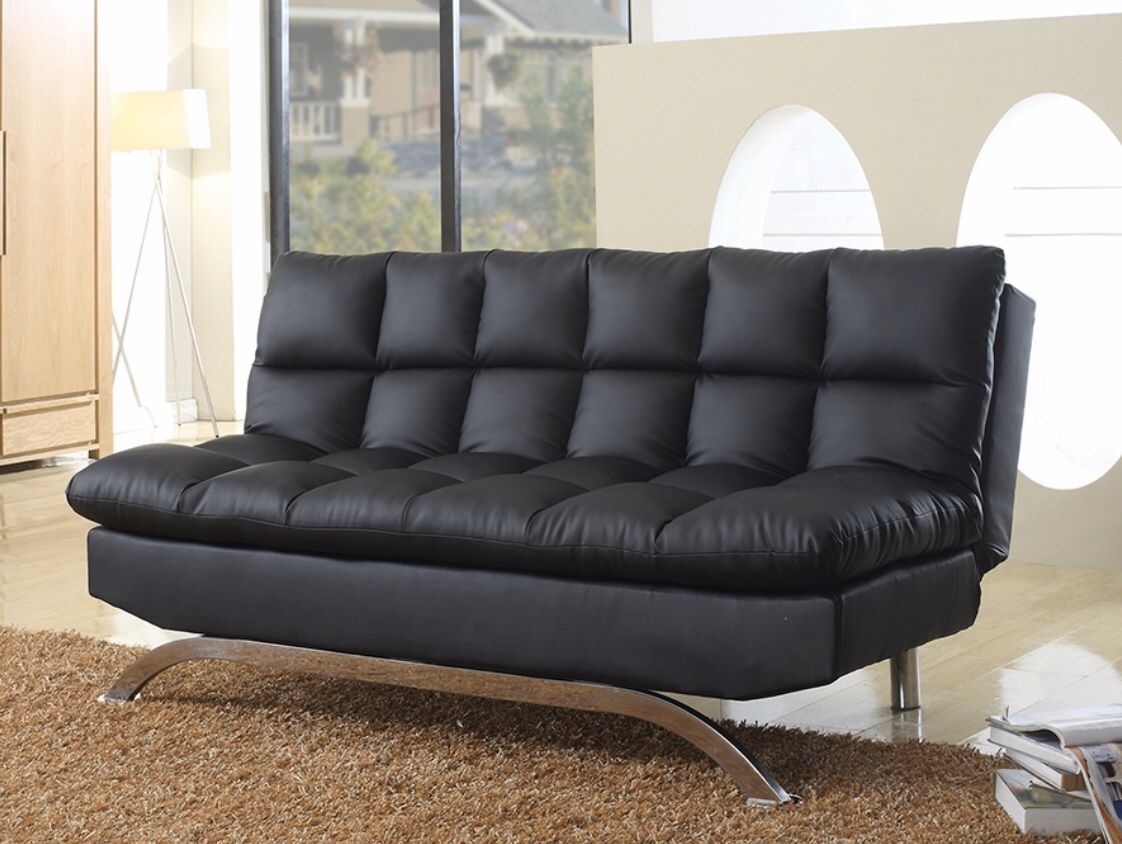 PU Leather Futon Sofá Bed