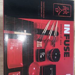 New In Box 24 Piece Asian Serving Set