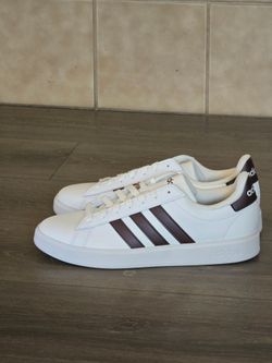 Adidas Grand Court Sneakers White Burgundy