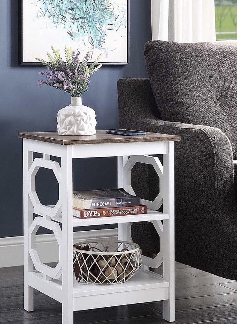 Convenience Concepts Omega End Table, White