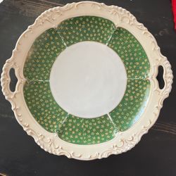 Beautiful Antique Cake/Serving Plate W/ Handles