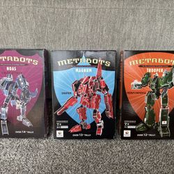 New Sealed  Metabots Robot Puzzle NOAS, MAGNUM, TROOPER Lot Of 3