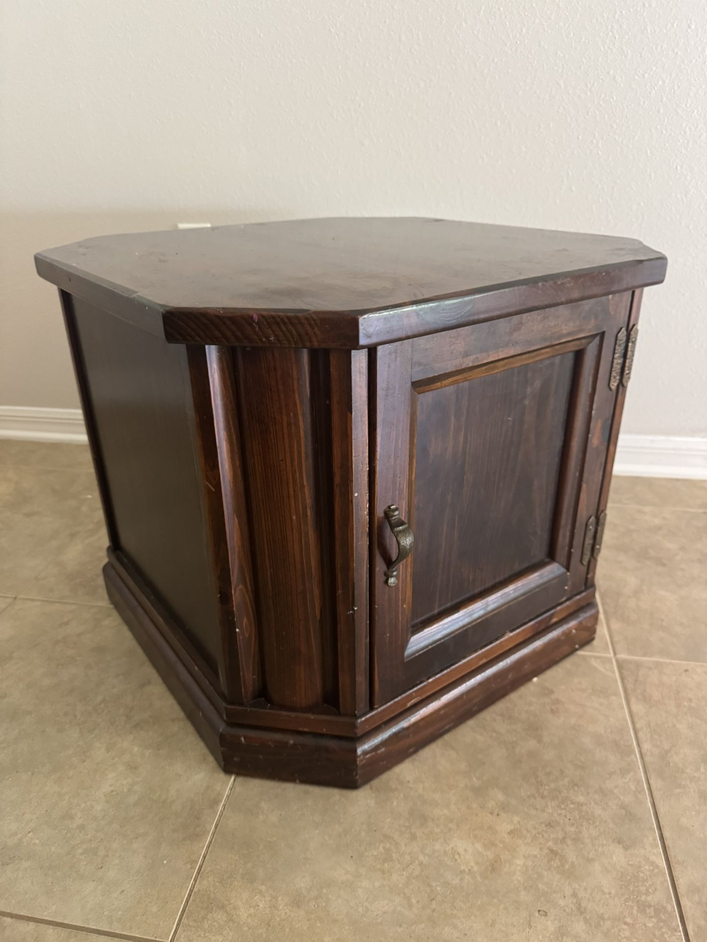 Vintage Side Table With Storage