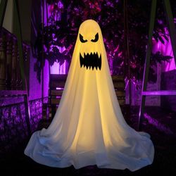 Halloween Decoration: Front Yard Ghost Standing Prop with Adjustable Height