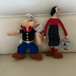 Vintage Popeye & olive Plush Stuffed To Good Stuff Cartoon Animation new