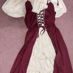 New Large Renaissance Dress Costume Pirate Medieval Peasant