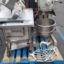 German knife  meat slicer, Globe Dough Mixer,  Hudson Meat Grinder All Working Condition 