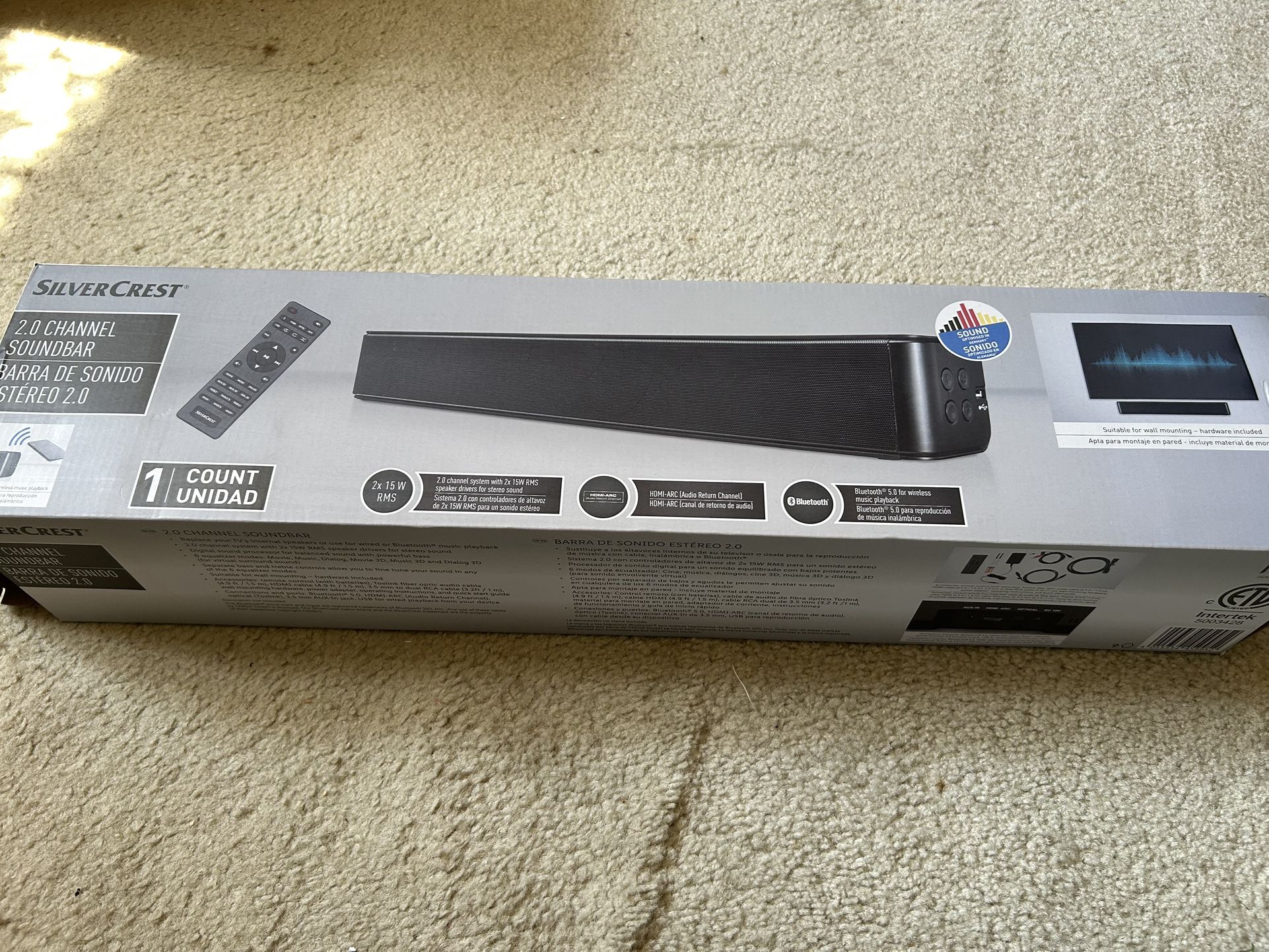 SilverCrest 2.0 Channel Soundbar