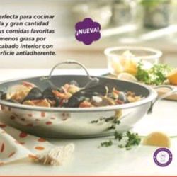 Vajilla Marbella 16 Piesas 4 Platos Grandes, 4 Platos Medianos, 4 Platos Soperos 4 Tasas Y Paella Medida 14" Antiadherente 