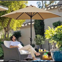 patio umbrella, outdoor sun shade, garden umbrella, beach umbrella, 7.5ftmarket table umbrella, backyard shade, UV protectio