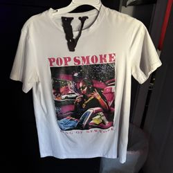  Vlone white “pop smoke” t shirt men’s size small