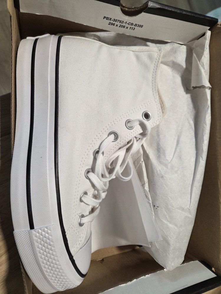 White Platform Converse 