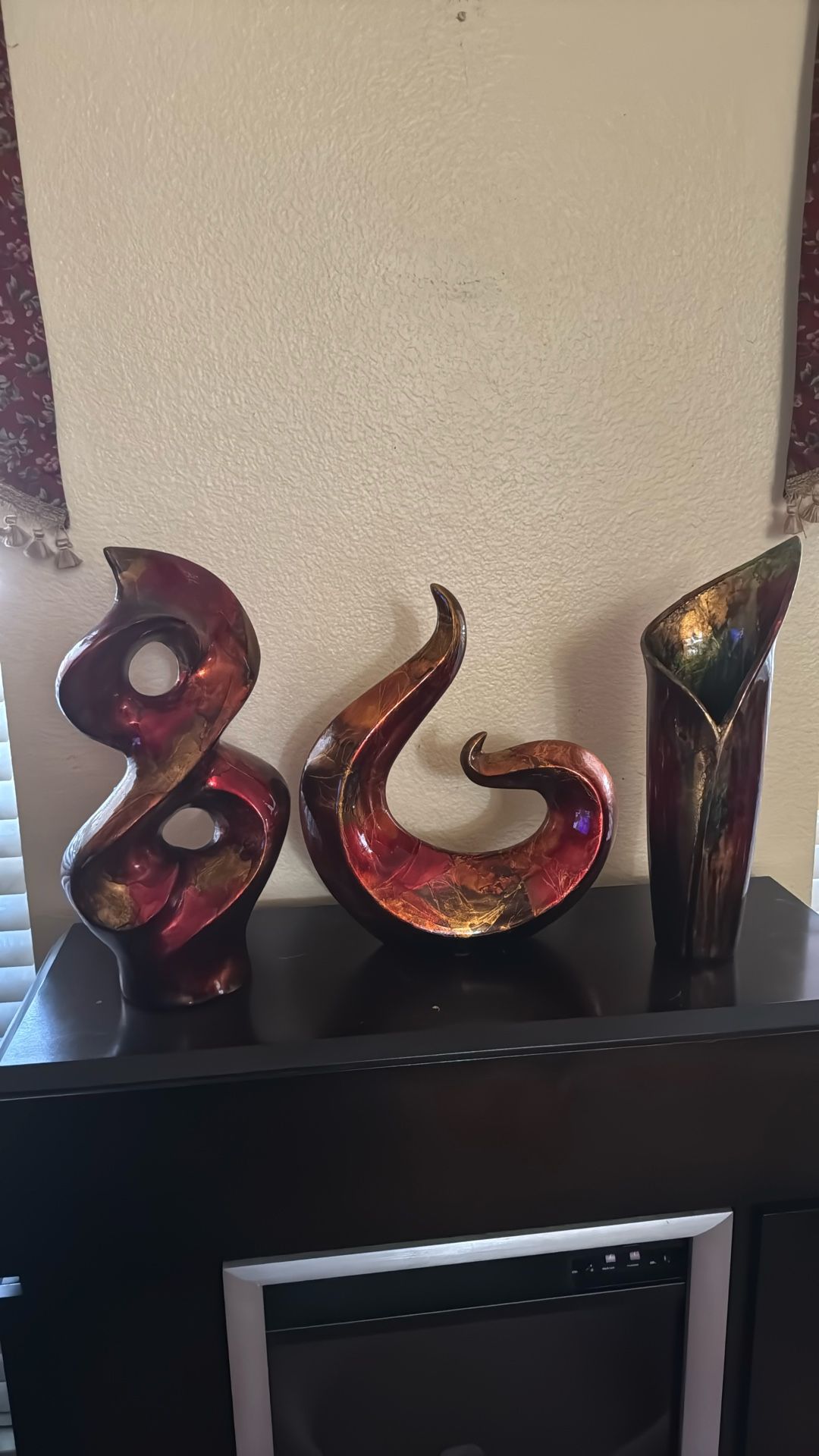 Decorative Vases / Decoration Red Gold Brown Green