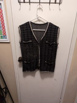 Black Plaid Vest
