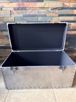 Silver Trunk Chest Industrial