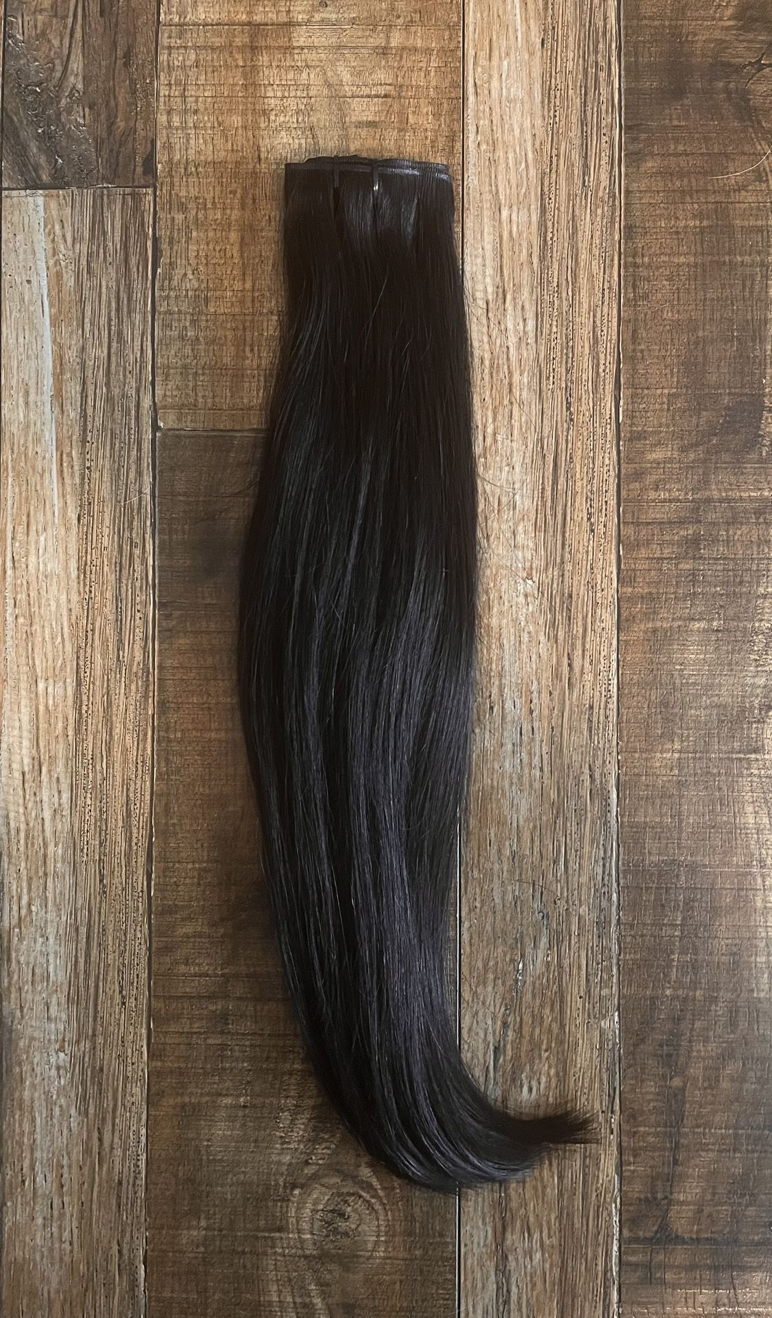 Lashey Genius Weft Seamless Clip in Real Human Hair Extensions, Natural Black Straight 16 Inch, 7pcs, 110g, Handmade Thin Weft Clip-On *NEW in Box*