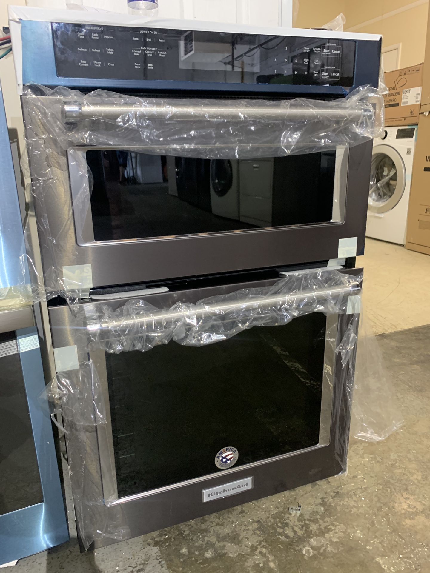 Brand new KitchenAid 27in. Wall oven with built-in microwave with 6 months warranty