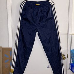 Vtg Blue 90s Adidas Womens Medium 1999 FIFA World Cup Tour Windbreaker Pants Y2K