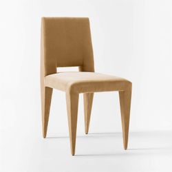 CB2 Editor Camel Upholstered Dining Chair 