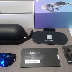 Rokid Max AR 3D Smart Glasses Micro OLED 360" HD Giant Screen for Phones/Switch