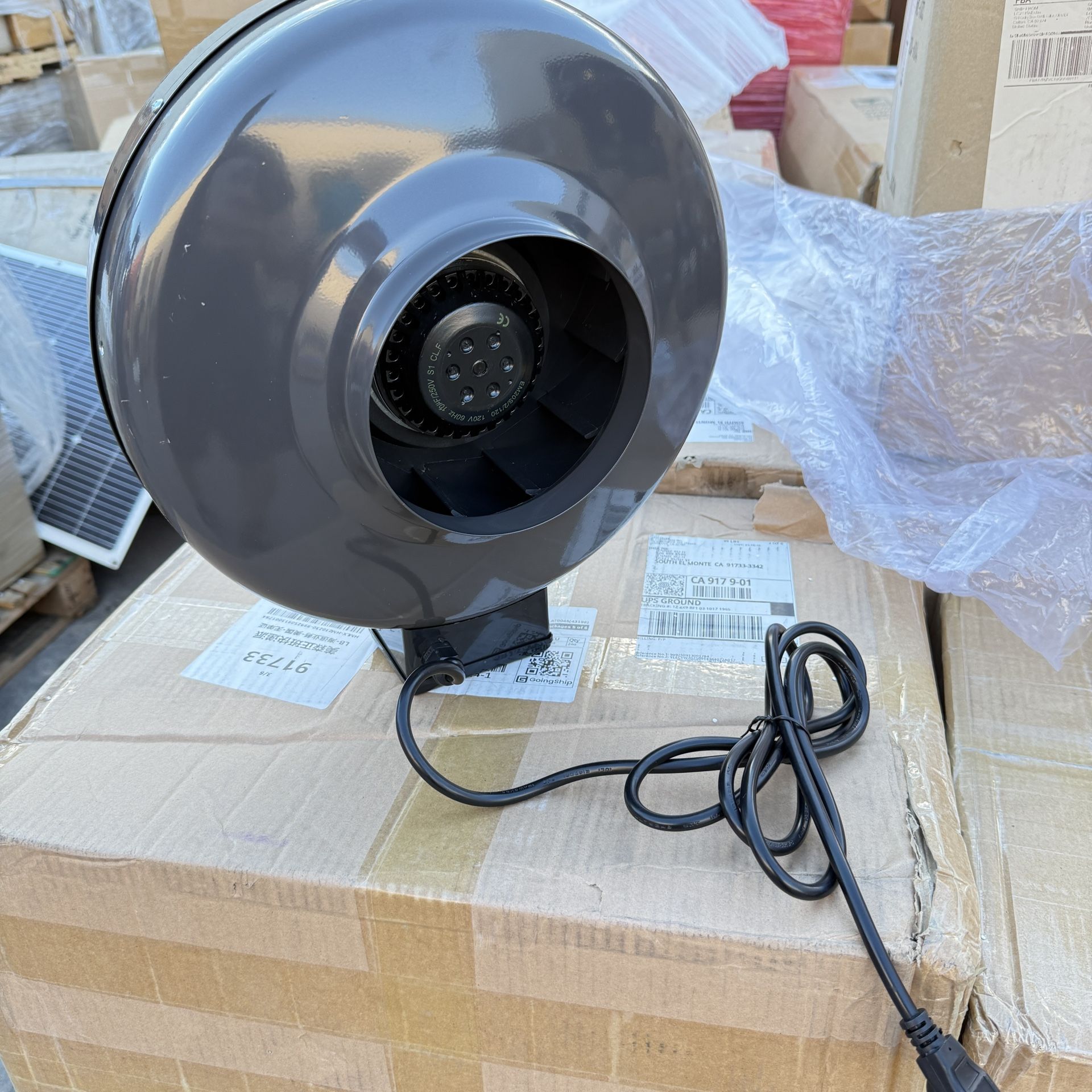 6 Inch Inline Duct Fan, 424 Cfm Exhaust Fan With For Grow Tent, Indoor Garden Ventilation