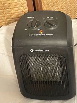 Comfort Zone Ceramic Heater, Plug 🔌 In, Rating - 120V A.C. 60HZ Max, 1500W