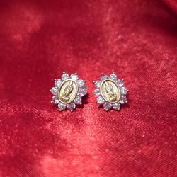 10k Yellow Gold Pink Our Guadalupe Earrings