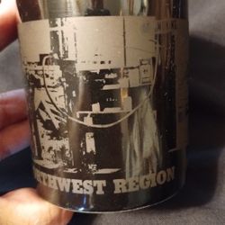 Vintage 1990 Chevron Northwest Region Safety Award ceramic coffee mug, Seattle