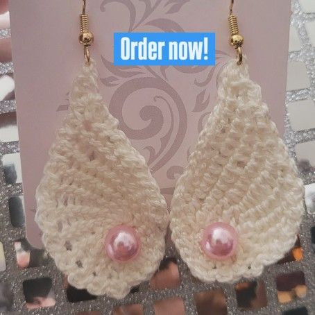 Earings- Crochet Shell