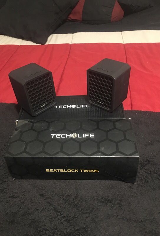 Tech life beatblock twins Bluetooth speakers