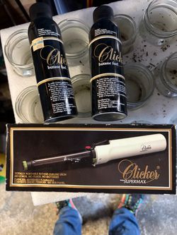Clicker butane curling iron