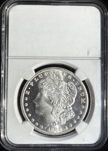 1885-CC $1 Uncirculated Morgan Silver Dollar Snow-white
