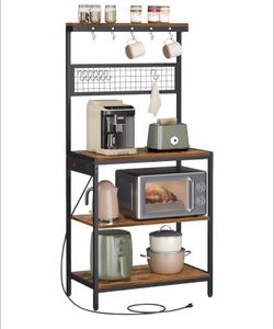 Bakers Rack with Charging Station
