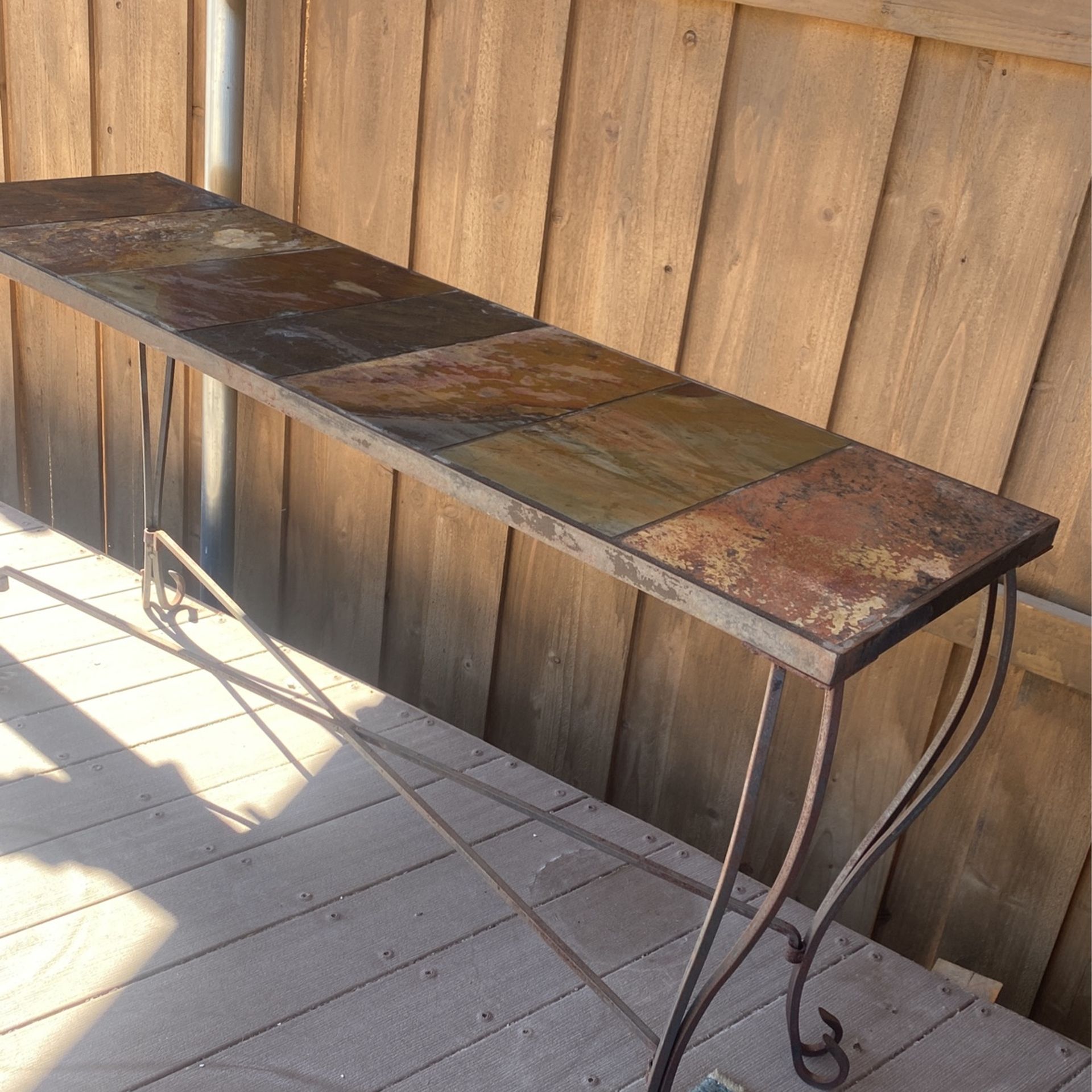 Wrought Iron And Stone table