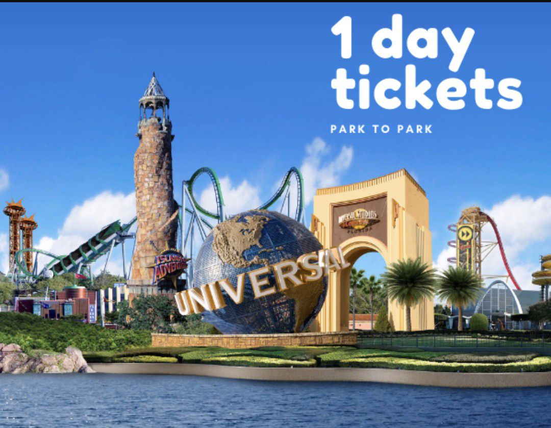 2 Universal Orlando Park-to-Park Tickets - 1 Day - $145 Each