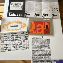 Free Letraset Font Booklet and Advertising Papers