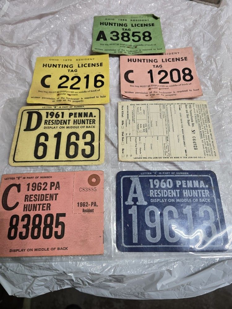 Old Fishing Licenses