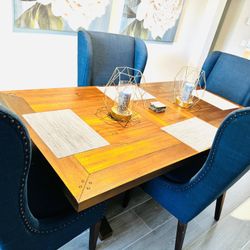 Dinning Set  With 4 Hight Back Chairs 