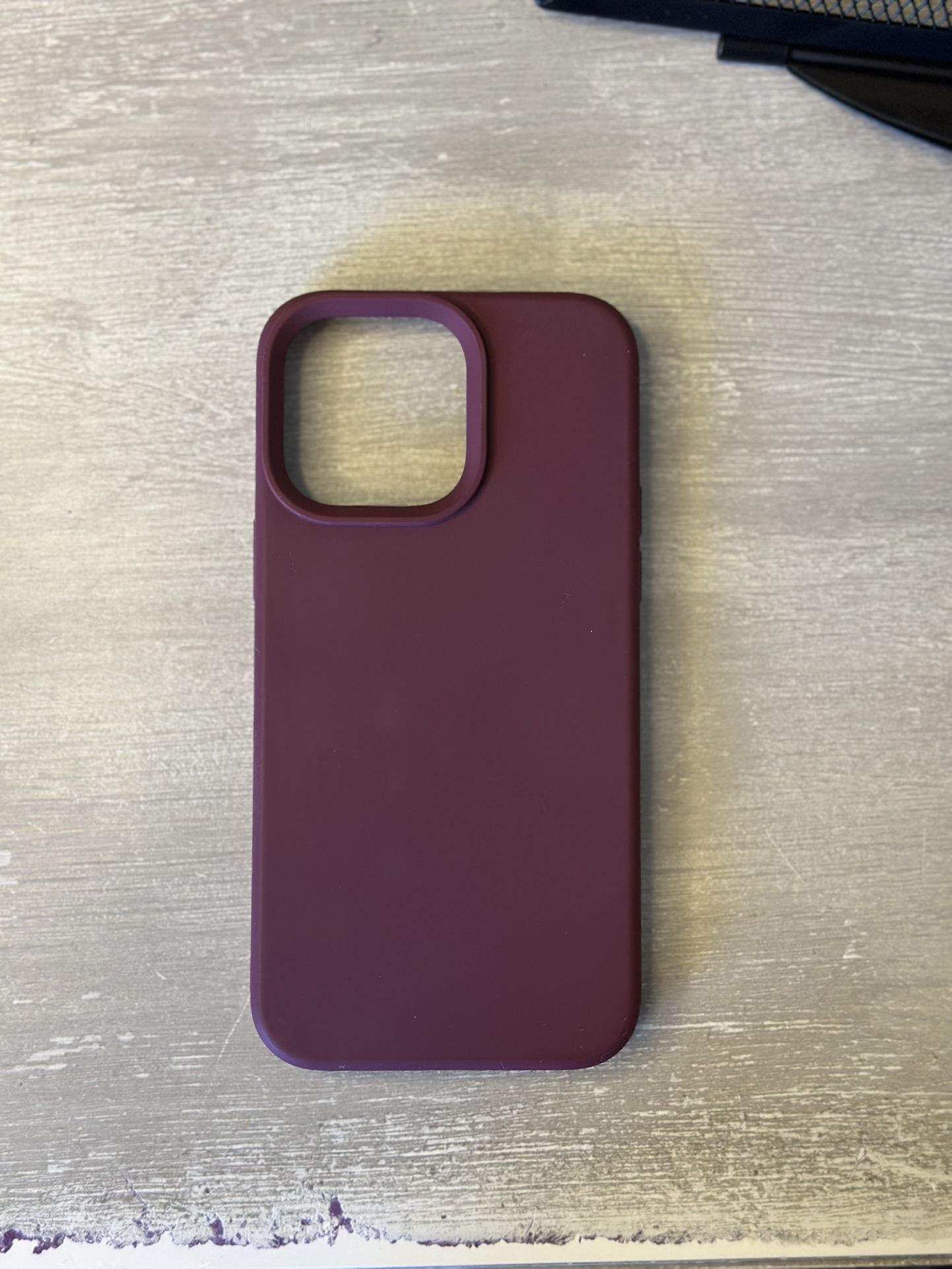 iPhone 14 Pro Max Silicone Wine Red Case