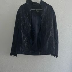 black Dior Oblique nylon zip-front bomber jacket