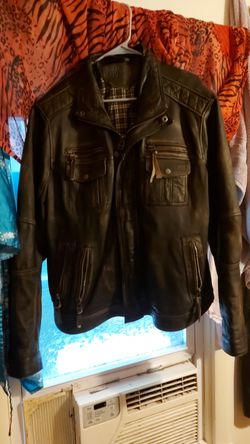 XL infinity men's leather jacket