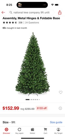 9ft Unlit Christmas Tree