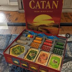 3D printed Inserts organizer for Catan Base Game and 5-6 Player Expansion