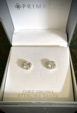 Primrose Cubic Zirconia Sterling Silver Studs