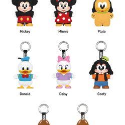 Pop Mart Mickey And Family Cute Together Keychain series Figures 