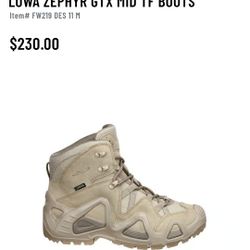 LOWA ZEPHYR BRAND NEW HIKING CAMPING MILITARY BOOTS! SIZE US 14! MAKE OFFER!